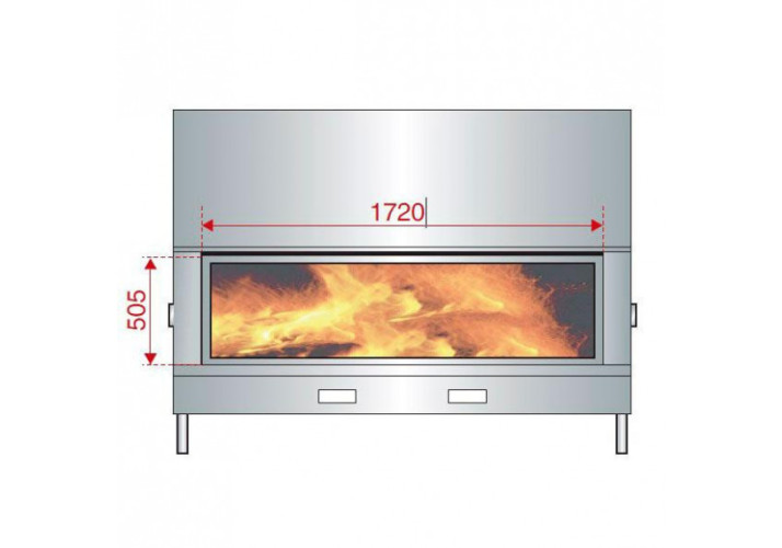 Каминная топка H 1600 Double Axis