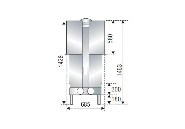 Каминная топка H 1600 Double Axis