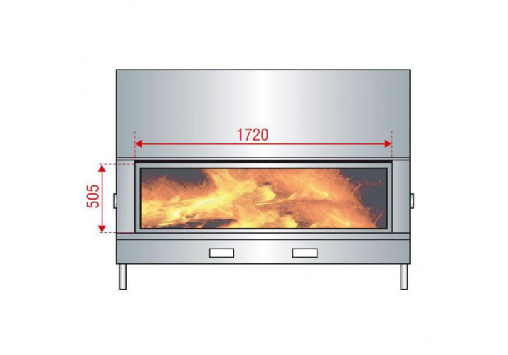 Каминная топка H 1600 XXL Axis