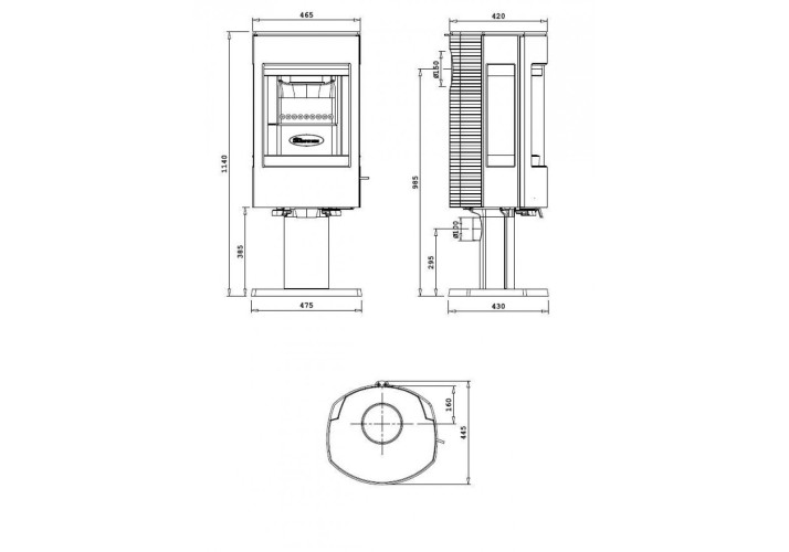 Дровʼяна піч Dovre Astro 4 CB/P