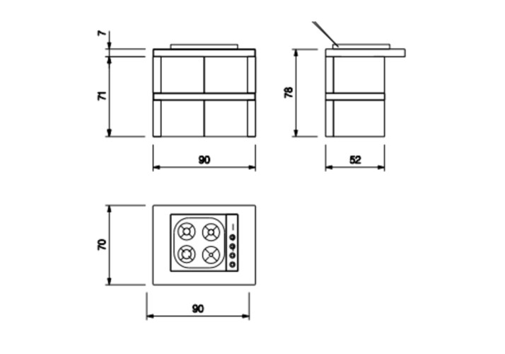 Modulo 90 Gas 4 горелки Palazzetti газовый модуль