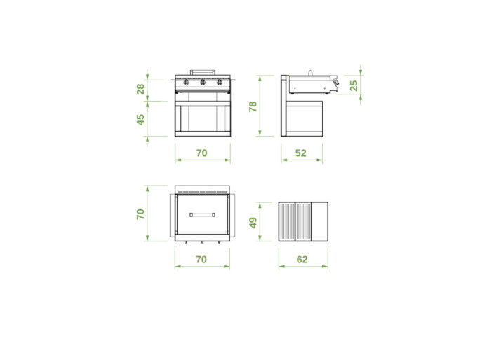 Газовое барбекю Romeo 70 Palazzetti Газовое барбекю Romeo 70 Palazzetti