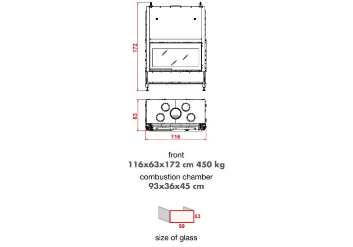 Каминная топка Ecomonoblocco WT 16:9F V12 Eplus Palazzetti Каминная топка Ecomonoblocco WT 16:9F V12 Eplus Palazzetti