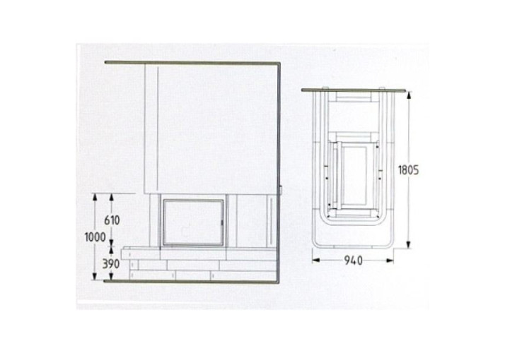 Каминный комплект Aria с топкой DF 583 N