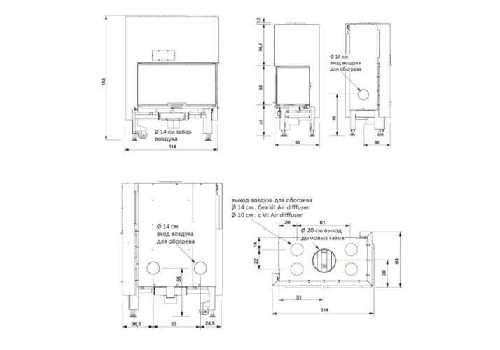 Каминная топка Windo2 95 SX Edilkamin